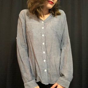 Blue/Grey Button Up